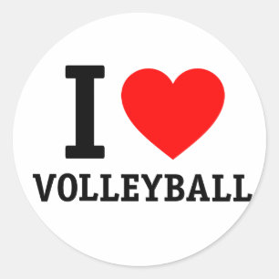 Adesivo Eu amo o voleibol