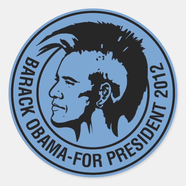 Adesivo Eu Amo Obama 2012 (Frente)