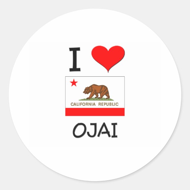 Adesivo Eu Amo OJAI California (Frente)