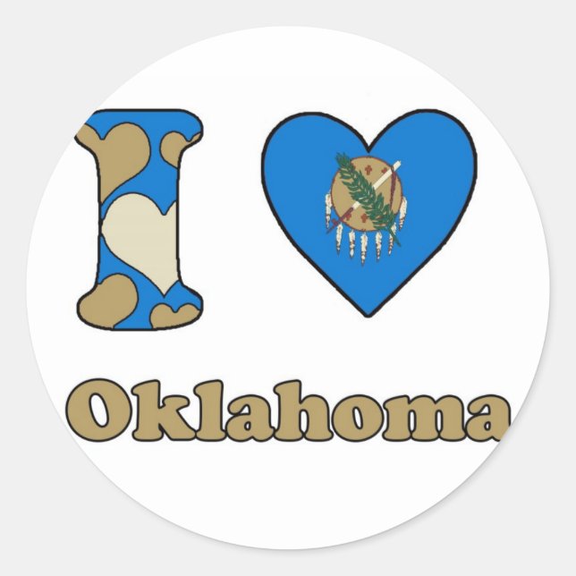 Adesivo Eu amo Oklahoma (Frente)