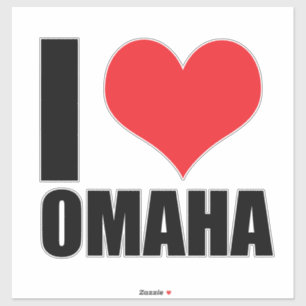 Adesivo Eu amo Omaha