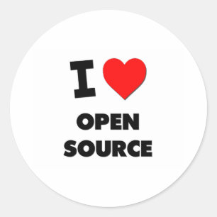 Adesivo Eu amo Open Source