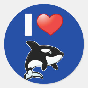 Adesivo Eu Amo Orcas