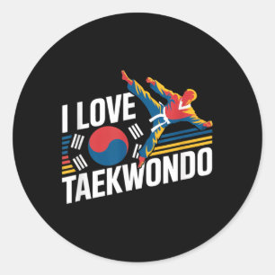 Adesivo Eu Amo Orgulho das Artes Marciais Taekwondo