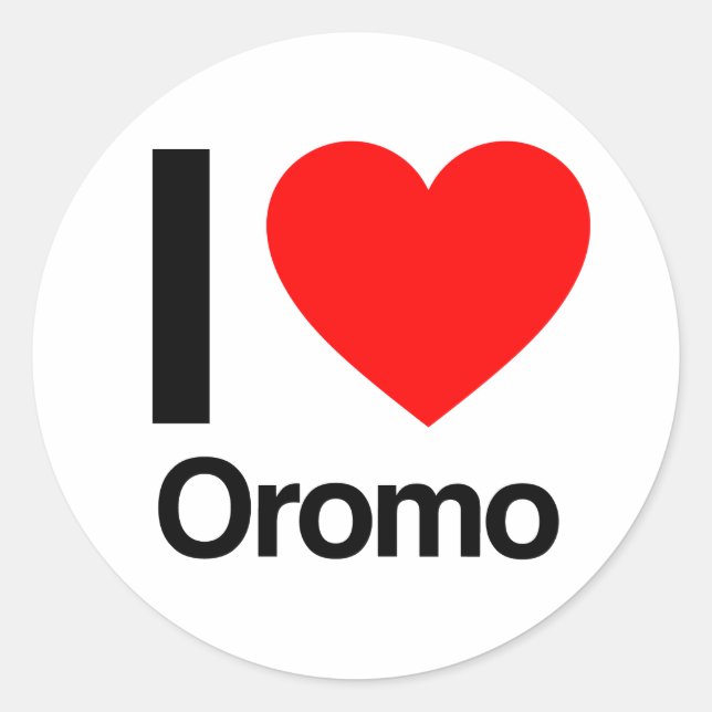 Adesivo eu amo oromo (Frente)