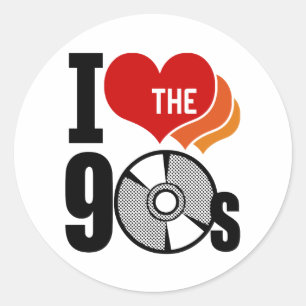 Adesivo Eu Amo Os 90