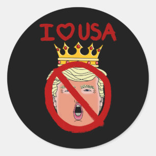Adesivo Eu Amo Os EUA Anti Trump