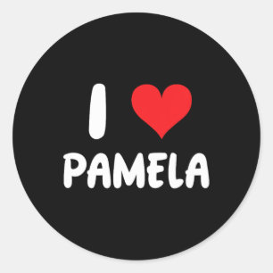 Adesivo Eu Amo Pamela - Coração - Nome