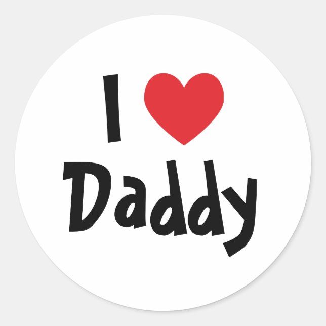 Adesivo Eu Amo Papai (Frente)