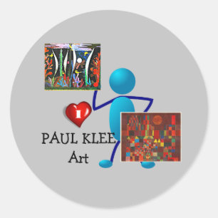 Adesivo Eu Amo Paul Klee Art