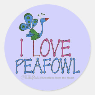 Adesivo Eu Amo Peafowl