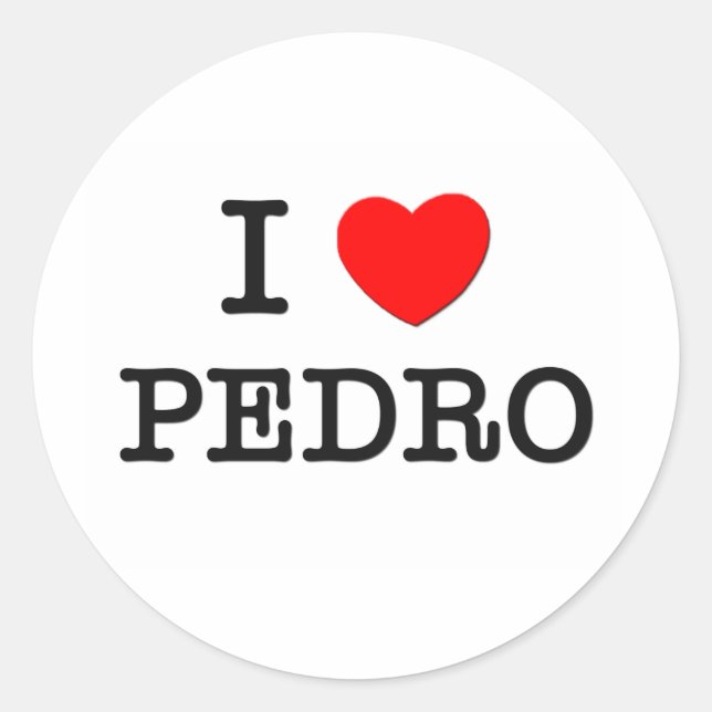 Adesivo Eu Amo Pedro (Frente)