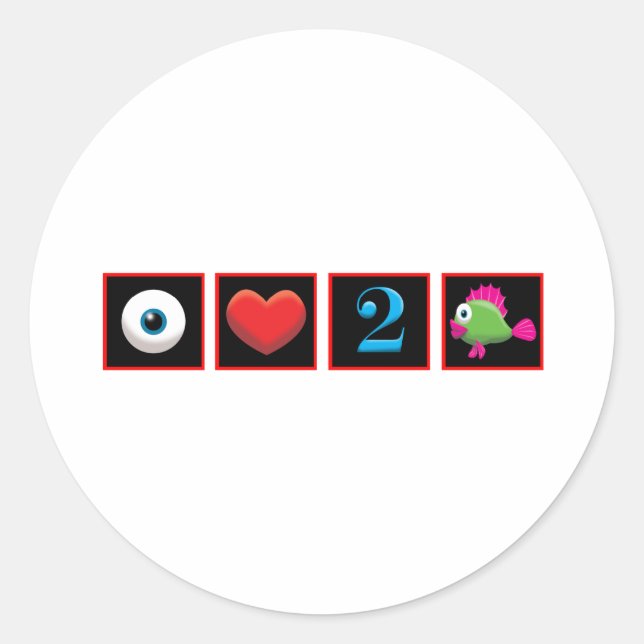 ADESIVO EU AMO PEIXAR (Frente)