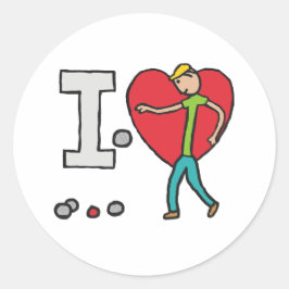 Adesivo Eu Amo Petanque
