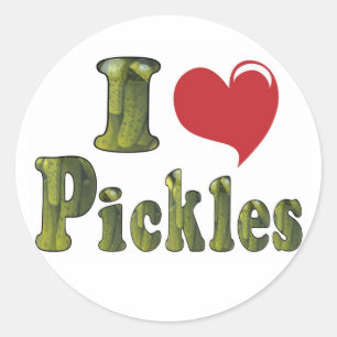 Adesivo Eu Amo Picles