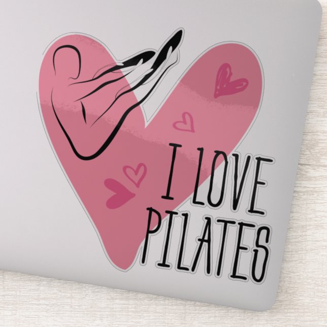 Adesivo EU AMO PILATAS Pilates Rocker Pose (Detalhe)