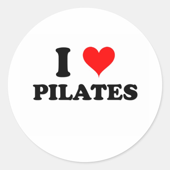 Adesivo Eu Amo Pilates (Frente)
