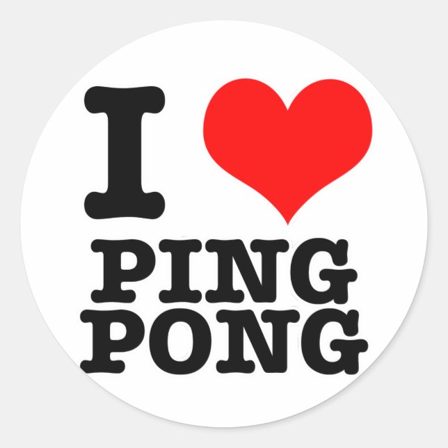 ADESIVO EU AMO PING PONG (Frente)