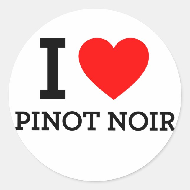 Adesivo Eu Amo Pinot Noir (Frente)