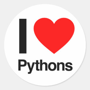 Adesivo eu amo píthons
