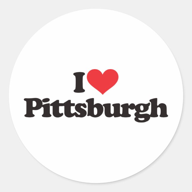 Adesivo Eu Amo Pittsburgh (Frente)