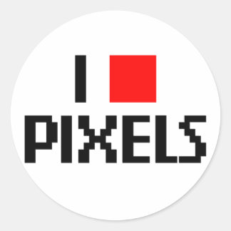 Adesivo Eu Amo Pixels