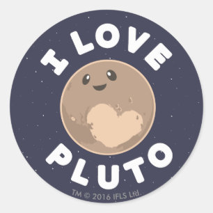 Adesivo Eu amo Pluto