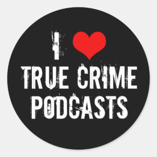Adesivo Eu Amo Podcasts do Crime Real História do Assassi