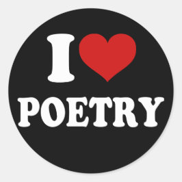 Adesivo Eu Amo Poesia