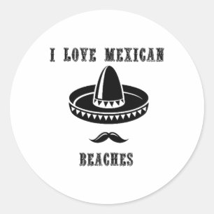 Adesivo Eu Amo Praias Mexicanas Engraçado Verão México