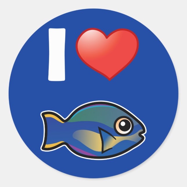 Adesivo Eu Amo Princesa Parrotfish (Frente)