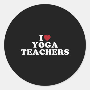 Adesivo Eu Amo Professores de Yoga, Eu Adoro Professores d