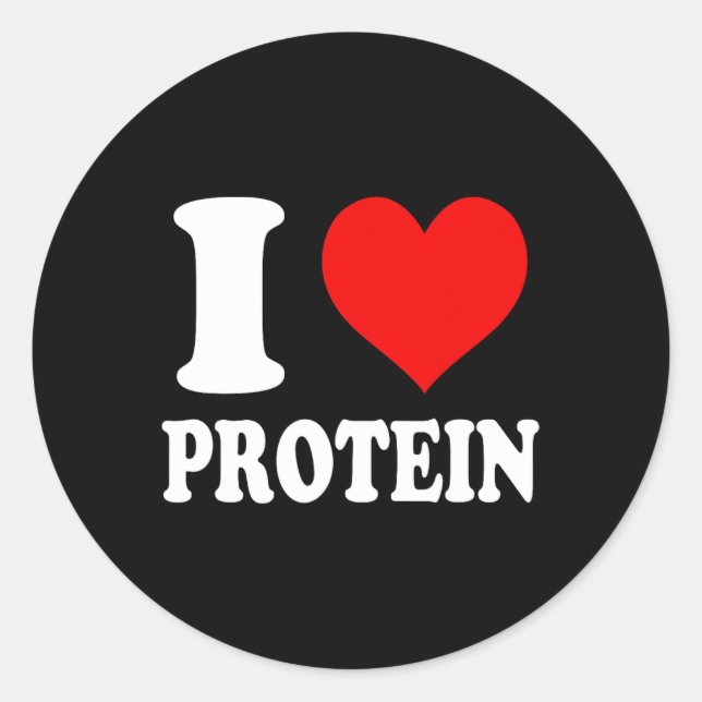 Adesivo Eu Amo Proteína 1 (Frente)
