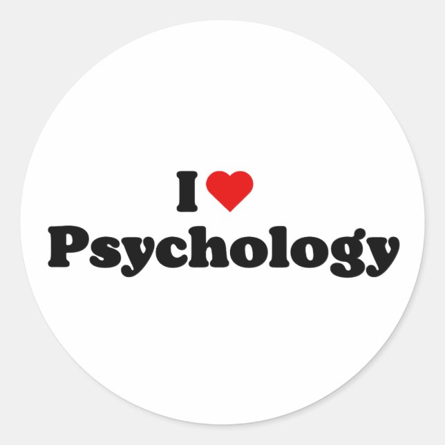 Adesivo Eu Amo Psicologia (Frente)