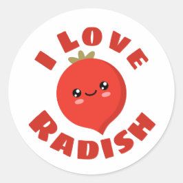 Adesivo Eu amo Radish