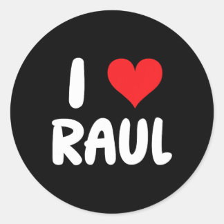 Adesivo Eu Amo Raul - Coração - Nome