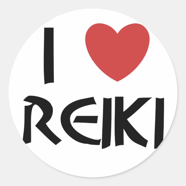 Adesivo Eu Amo Reiki (Frente)