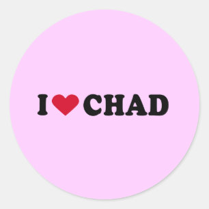 ADESIVO EU AMO REPÚBLICA DO TCHAD