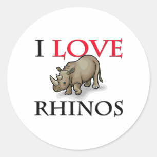 Adesivo Eu amo Rhinos