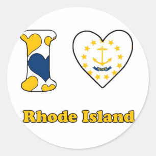 Adesivo Eu amo Rhode Island