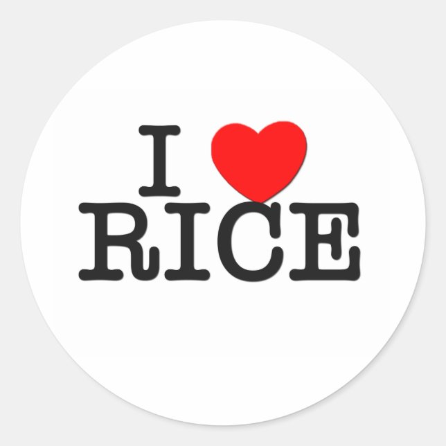 Adesivo Eu Amo Rice Massachusetts (Frente)