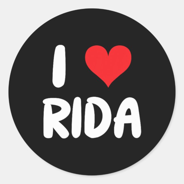 Adesivo Eu Amo Rida - Coração (Frente)