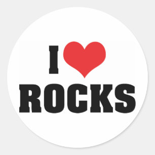 Adesivo Eu Amo Rochas - Geologia de Rochas Amante de Geólo