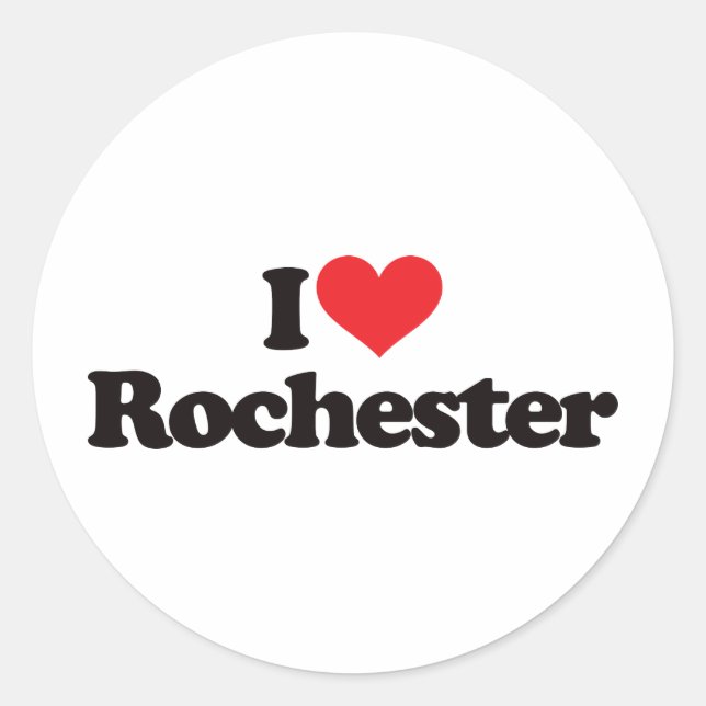 Adesivo Eu Amo Rochester (Frente)