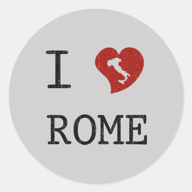 Adesivo Eu Amo Roma (Frente)