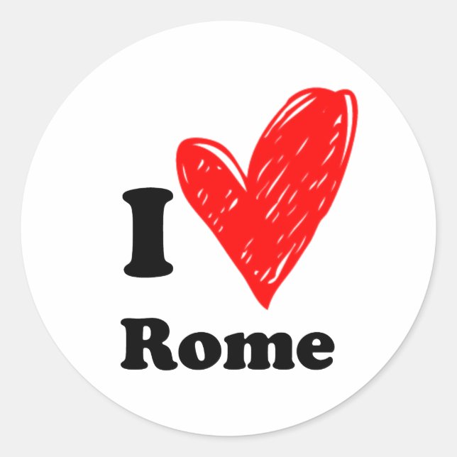 Adesivo Eu amo Roma (Frente)
