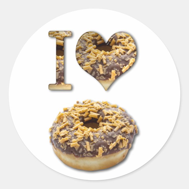 Adesivo Eu amo Rosquinhas (Frente)