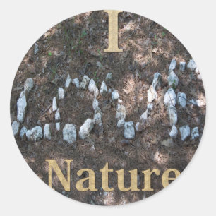 Adesivo Eu Amo Roupas e Presentes da Natureza