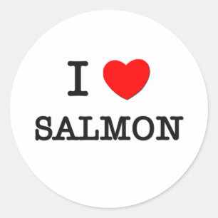 Adesivo Eu amo SALMÕES (a comida)
