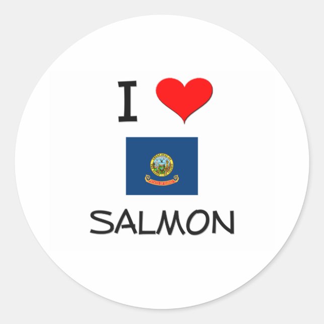 Adesivo Eu Amo SALMON Idaho (Frente)